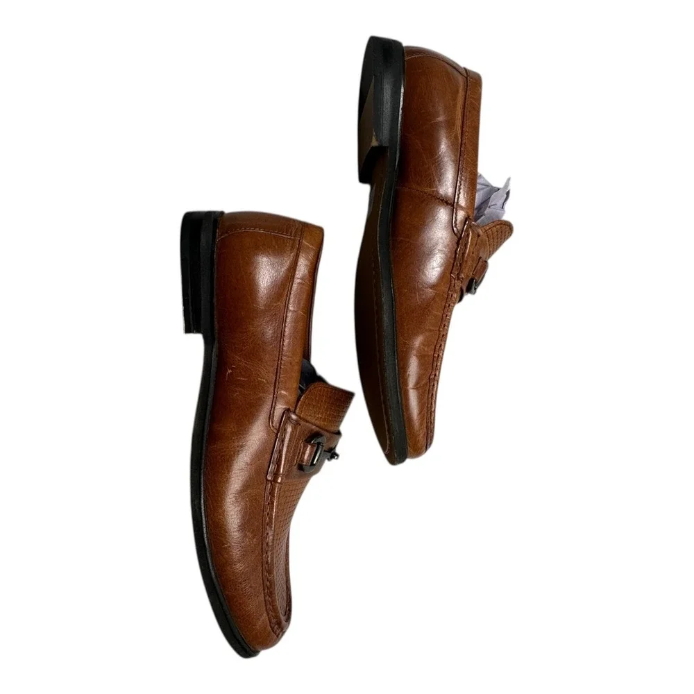 CURT & LARSON Men's‎ Crespo Cog Loafers Buckle Bit Leather Tan US 11
